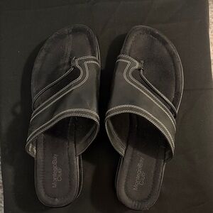 Montego Bay Club Black Slide Sandals